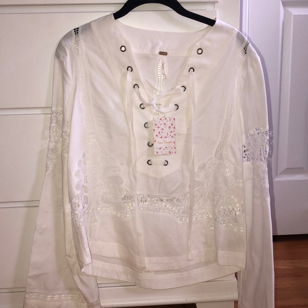 Free People Lace Shirt